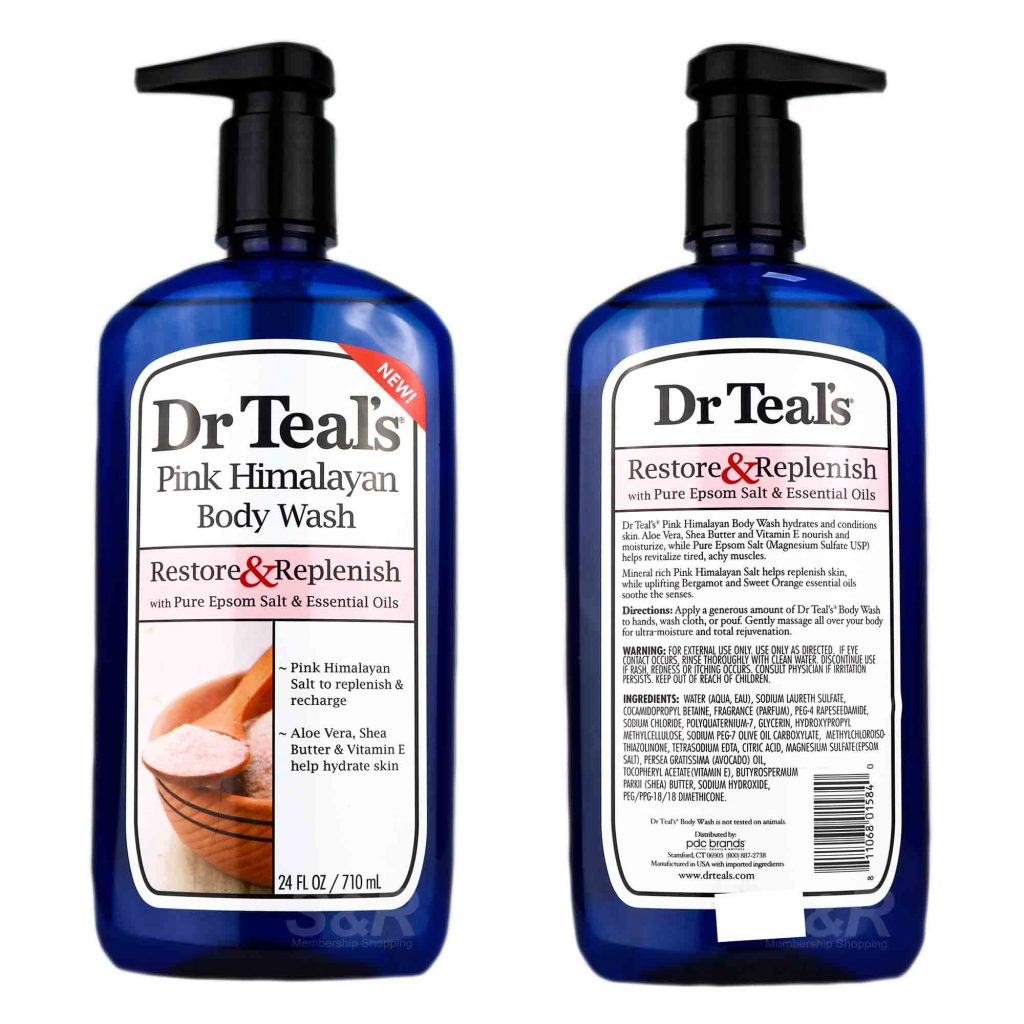 Dr Teals Pink Himalayan Restore & Replenish Foaming Bath with Pure Epsom Salt 710ml Extra