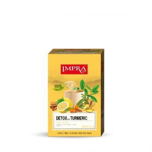 Impra, Single Chamber, Paper Enveloped Herbal Tea Bags, Herbal Infusion, Detox with Turmeric
