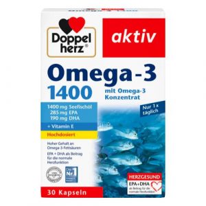 Double Heart Omega-3 Sea Fish Oil 1000mg 80 Capsules